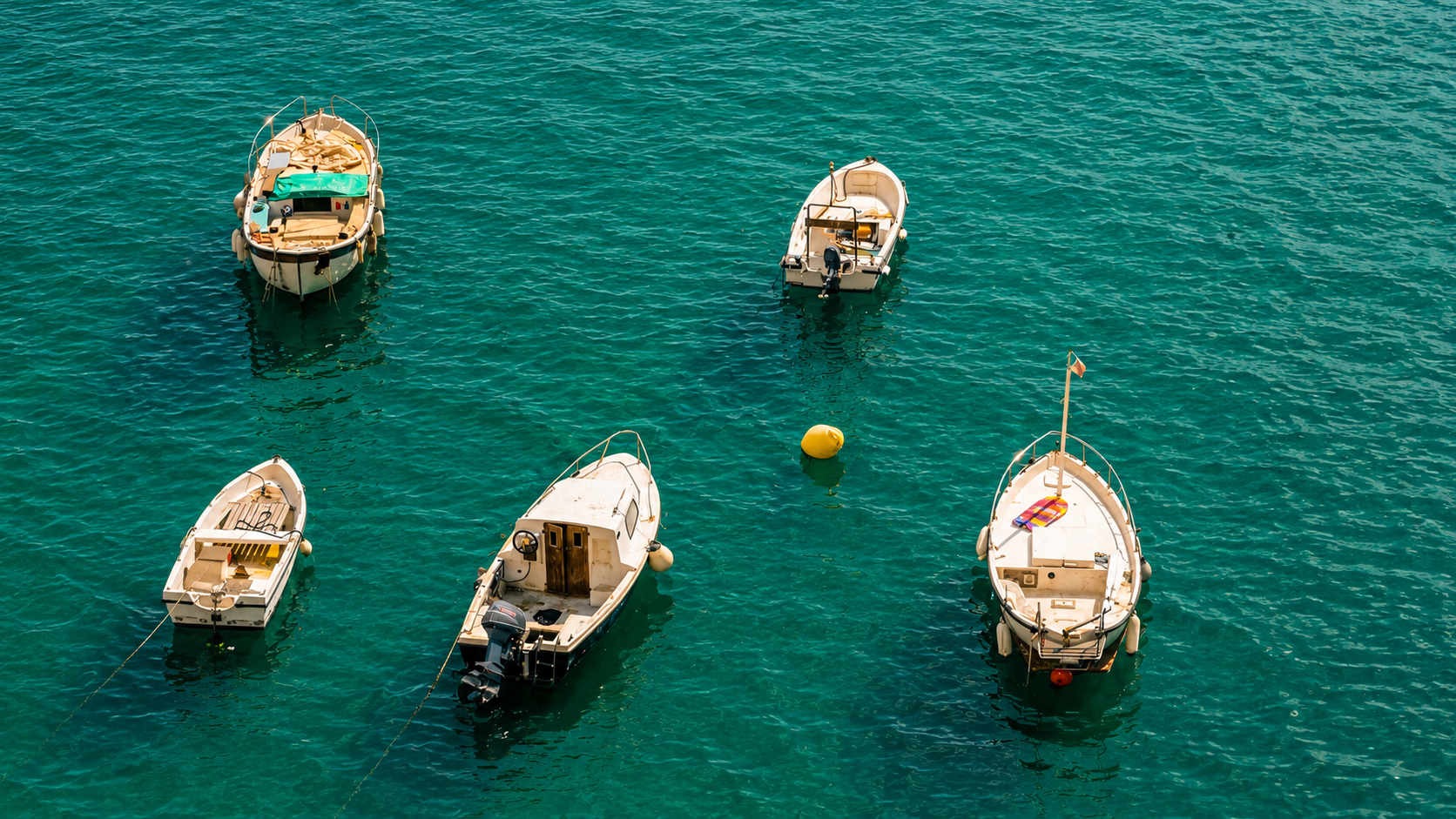 Boats in ocean